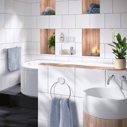 Samolepiace držiaky a vešiaky na uteráky Strieborný SMEDBO