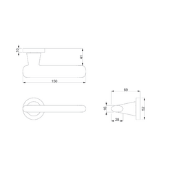Kľučky na okrúhlych rozetách Čierny Cebi