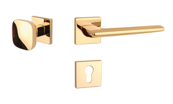 Kľučky na hranatých rozetách Zlatý APRILE