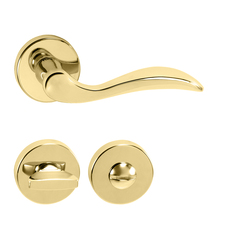 Kľučky na okrúhlych rozetách Zlatý Tupai