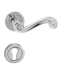 Kľučky na okrúhlych rozetách Strieborný Tupai