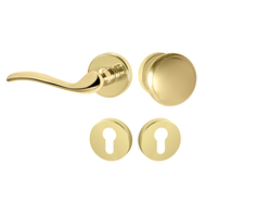 Kľučky na spevnených okrúhlych rozetách bez prekrytia vložky Zlatý Mariani