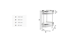 Košíky do sprchy Strieborný SMEDBO