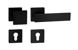 Kľučky na hranatých rozetách Čierny Tupai