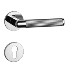 Kľučky na okrúhlych rozetách Strieborný APRILE