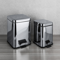 Kúpeľňové odpadkové koše Strieborný COLOMBO