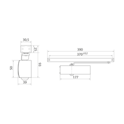 Samozatvárače s klznou lištou Hnedý GEZE