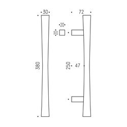 Madlá hranaté priame Strieborný COLOMBO