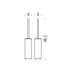 WC kefy s nádobou Čierny COLOMBO