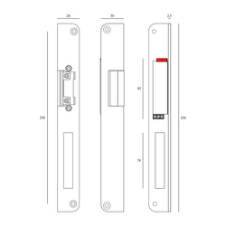 QR - JNF - ZÁMOK ELEKTRICKÝ IN.20.651 Strieborný JNF