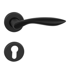 Kľučky na okrúhlych rozetách Čierny BA