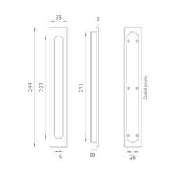 Mušle a madielka na posuvné drevené dvere Zlatý APRILE