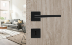 Kľučky na hranatých rozetách Čierny MPK