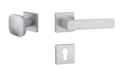 Kľučky na hranatých rozetách Strieborný APRILE