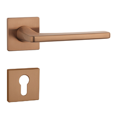 Kľučky na hranatých rozetách Medený APRILE