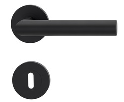 Kľučka na dvere GK - LUCIA PROFFESIONAL - R CIM - čierna matná (GS) | MP-KOVANIA.sk
