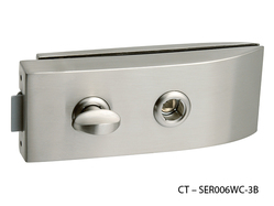 Zámky na sklenené dvere Strieborný CT