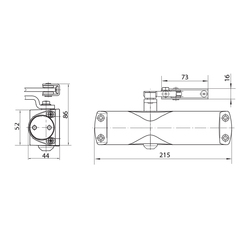 Ramienkové samozatvárače Hnedý GEZE