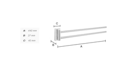 Držiaky na uterák Strieborný SMEDBO