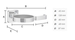 Držiaky na fén Strieborný SMEDBO