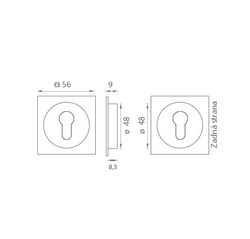 Mušle a madielka na posuvné drevené dvere Strieborný ATZ