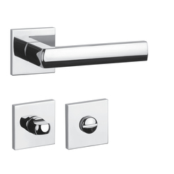 Kľučky na hranatých rozetách Strieborný APRILE