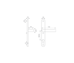 Kľučky na spevnených oválnych štítoch bez prekrytia vložky Biely LR