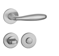 Kľučky na okrúhlych rozetách Strieborný APRILE