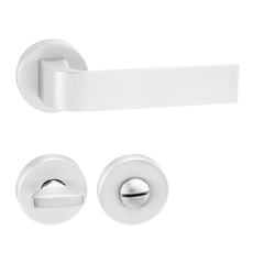 Kľučky na okrúhlych rozetách Biely Tupai