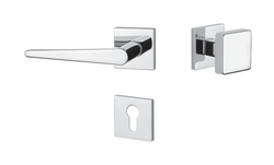 Kľučky na hranatých rozetách Strieborný APRILE