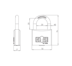 Visiace zámky stavebné Zlatý DORMAKABA