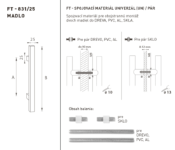 Madlá hranaté priame Čierny FT