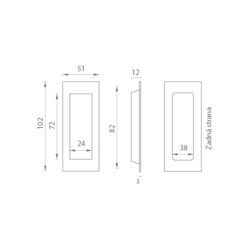 Mušle a madielka na posuvné drevené dvere Čierny Tupai