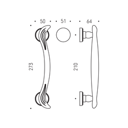 Madlá okrúhle priame Bronzový COLOMBO