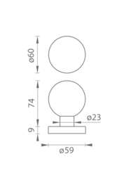 Gule priame na rozetách Strieborný Tupai