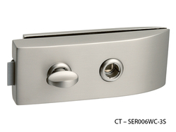 Zámky na sklenené dvere Strieborný CT