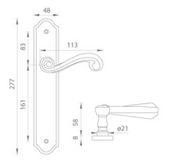 Kľučky na rustikálnych štítoch Sivý Tupai