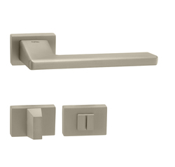 Kľučky na obdĺžnikových rozetách Strieborný Tupai