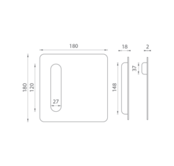 Mušle a madielka na posuvné drevené dvere Strieborný JNF
