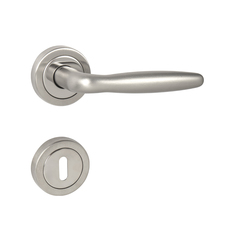 Kľučka na dvere UC - VERONA - R NEM/CHL - nerez matná/chróm lesklý | MP-KOVANIA.sk