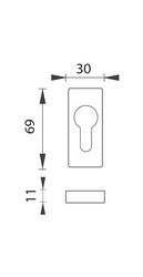 Úzke hranaté rozety Čierny FT