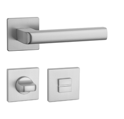 Kľučky na hranatých rozetách Strieborný APRILE