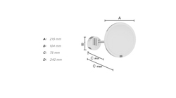 Kozmetické zrkadlá Strieborný SMEDBO