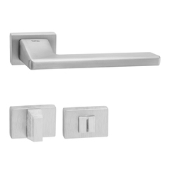 Kľučky na obdĺžnikových rozetách Strieborný Tupai