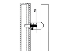 Príslušenstvo k madlám na dvere Biely WA