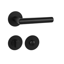 Kľučky na okrúhlych rozetách Čierny MPK