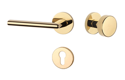 Kľučky na okrúhlych rozetách Zlatý APRILE