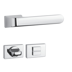 Kľučky na obdĺžnikových rozetách Strieborný APRILE