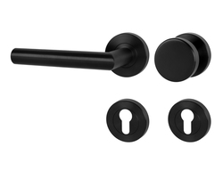 Kľučky na okrúhlych rozetách Čierny MPK