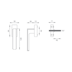 Hranaté kľučky na okná Bronzový FROSIO BORTOLO